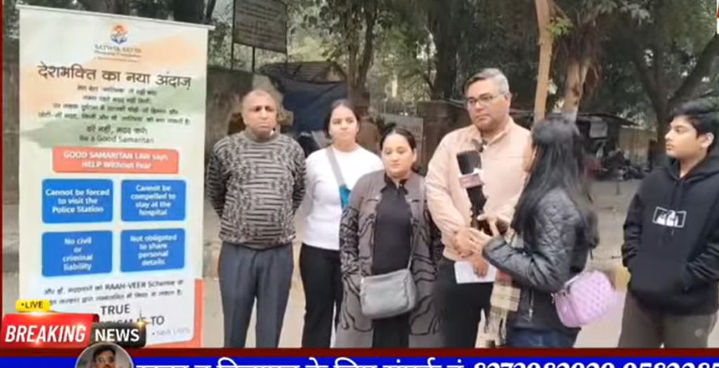 Good Samaritan Law awareness program at Jantar Mantar by Satwik Sathi Memorial Foundation